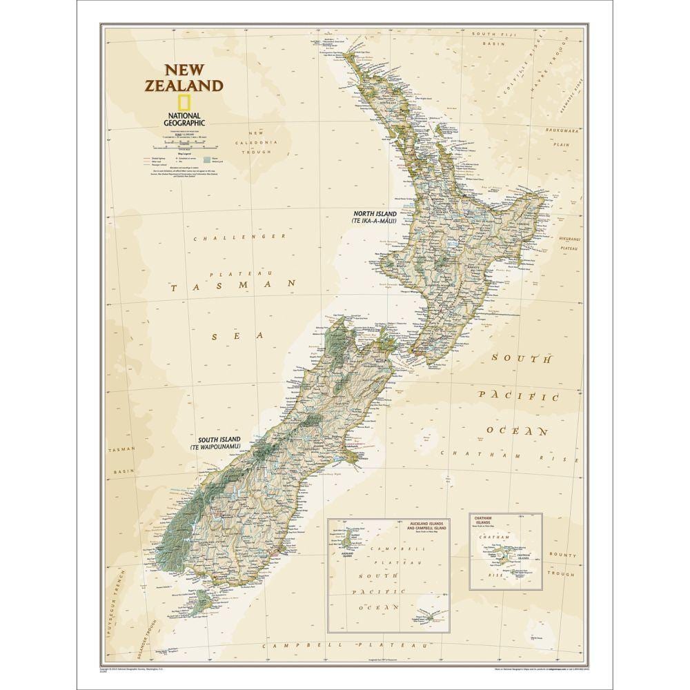 national geographic new zealand kort
