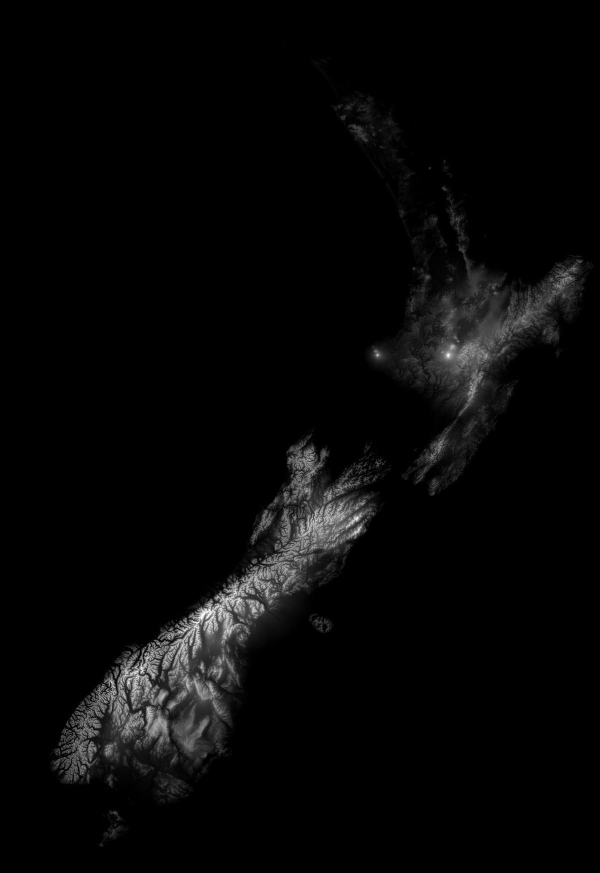 Kort over new zealand højde