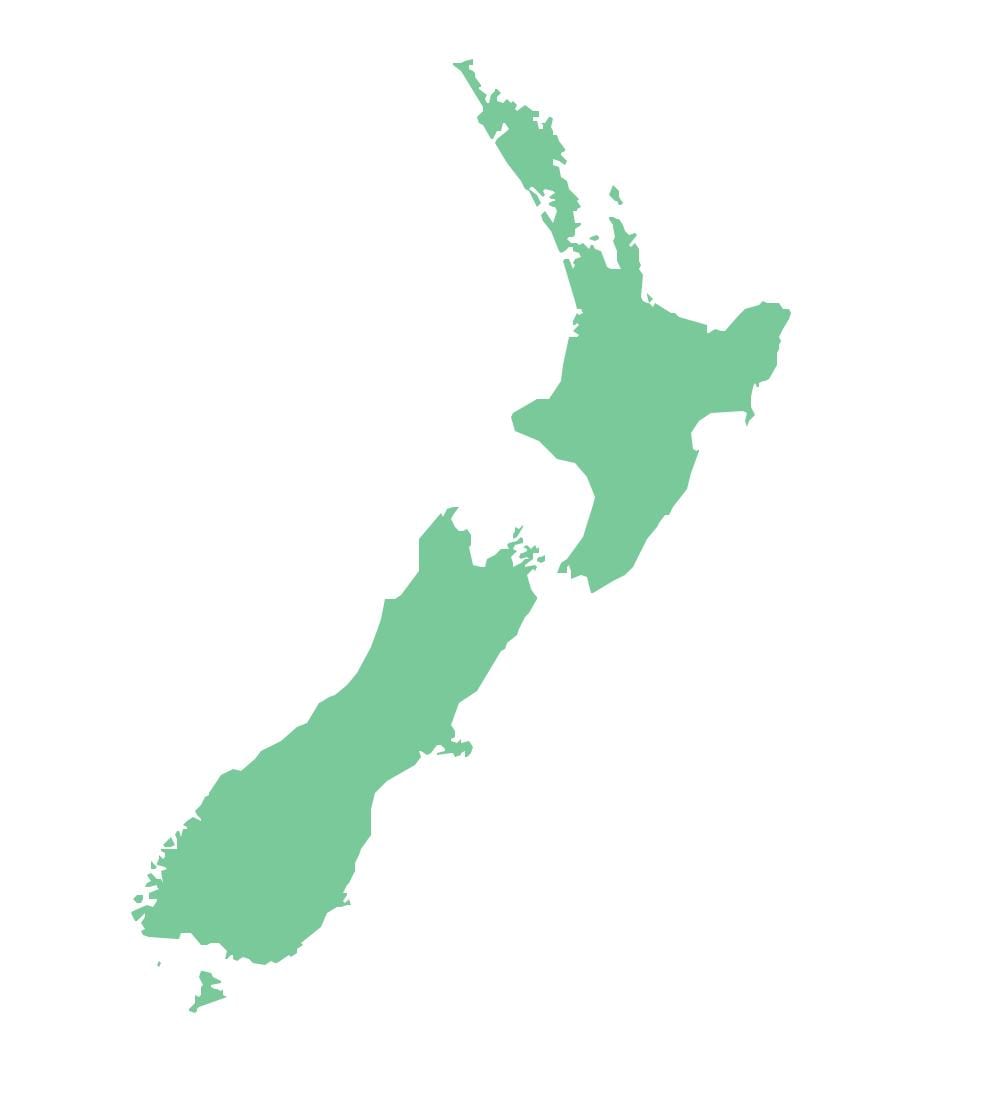 new zealand kort tegning