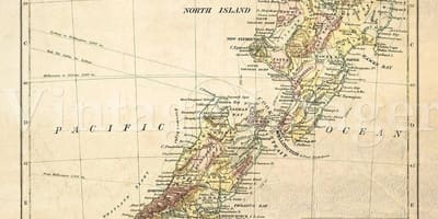 Kort over det gamle new zealand