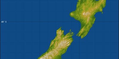 New zealand højde kort