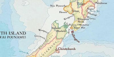 Kort over new zealand udskriv