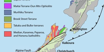 Kort over new zealand naturlige ressourcer