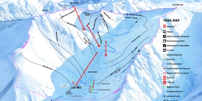 New zealand skisportssteder kort