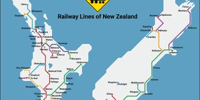 New zealand jernbanenet kort