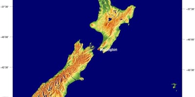 New zealand terræn kort