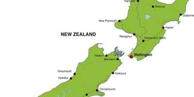 Kort over new zealand stater